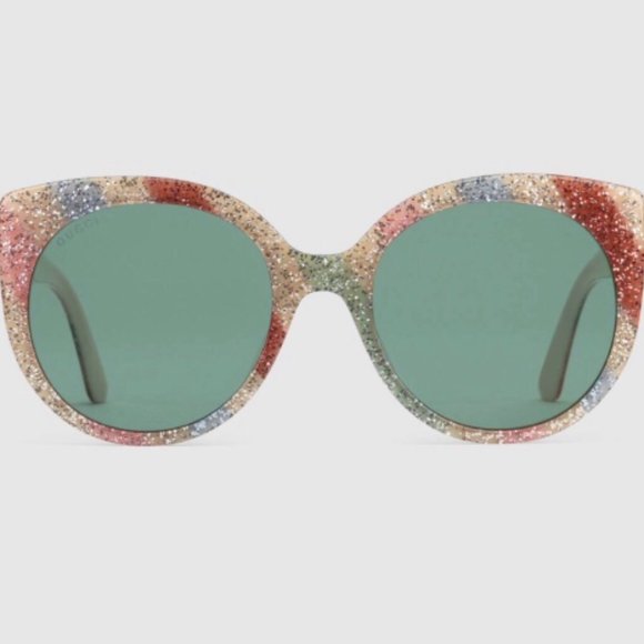 Gucci Accessories - Gucci Cat Eye Glitter Acetate Sunglasses Multi